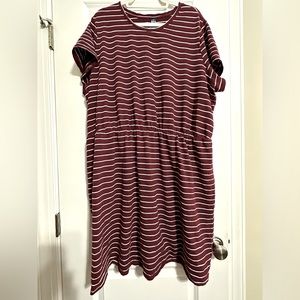Old Navy Waist-Defined Slub Knit T-shirt Dress